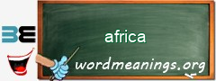 WordMeaning blackboard for africa